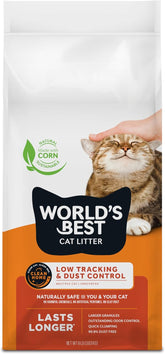 WORLD'S BEST CAT LITTER Low Tracking & Dust Control Multiple Cat Unscented 8-Pounds - Natural Ingredients, Quick Clumping, Flushable & Made in USA - Long-Lasting Odor Control & Easy Scooping
